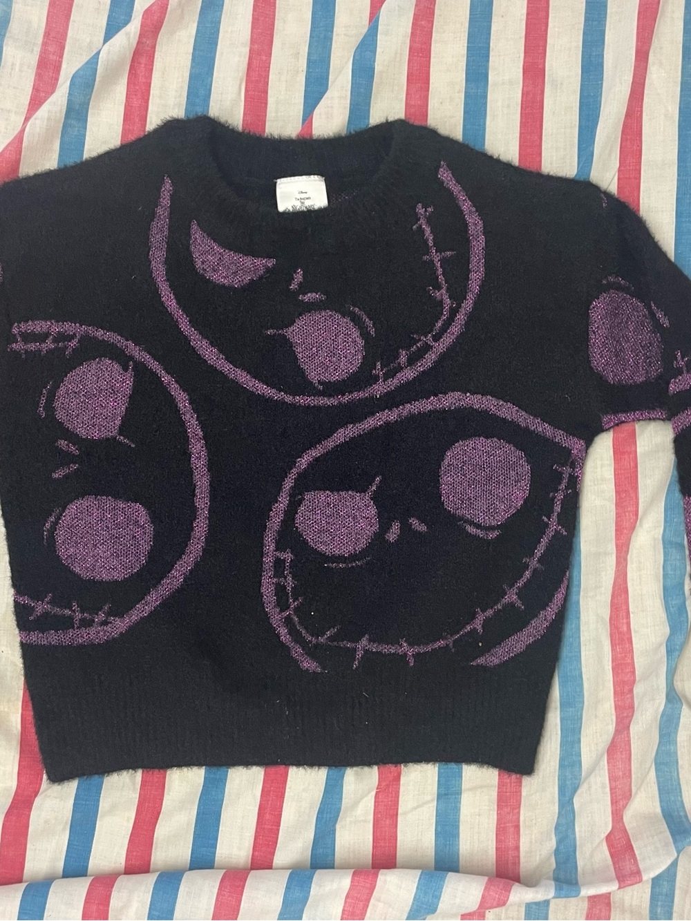 The Nightmare Before Christmas Disney women sweater black purple size S(6/6x)